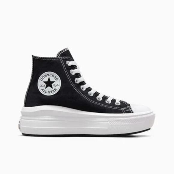 NEW CONVERSE Chuck Taylor All Star HIGH TOP Move Platform BLACK SNEAKERS Sz 8 - Picture 6 of 11